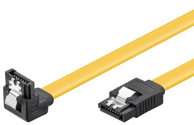 Serial ATA-anslutningskabel High-Speed vinklad med låsning 0,3m