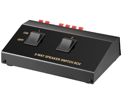 Högtalardelare med snabbkopplingar för 2 högtalarpar (1xIN/2xOUT)