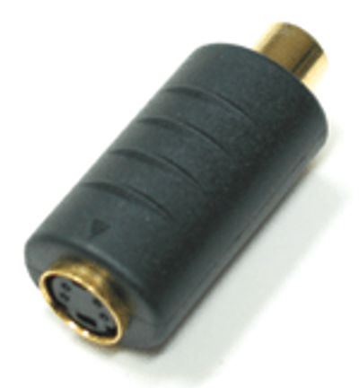 Förgylld adapter, S-video/kompositvideo *