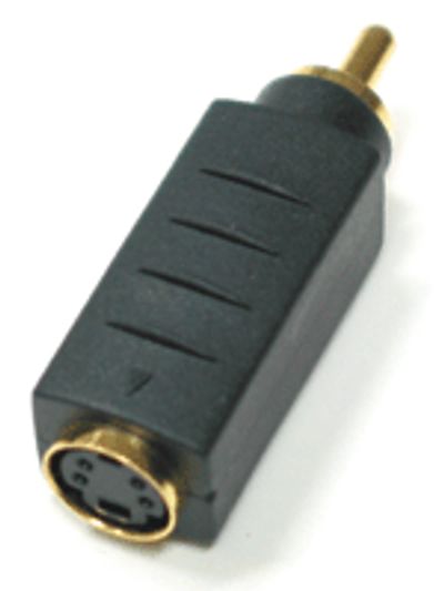 Förgylld adapter, S-video/kompositvideo *