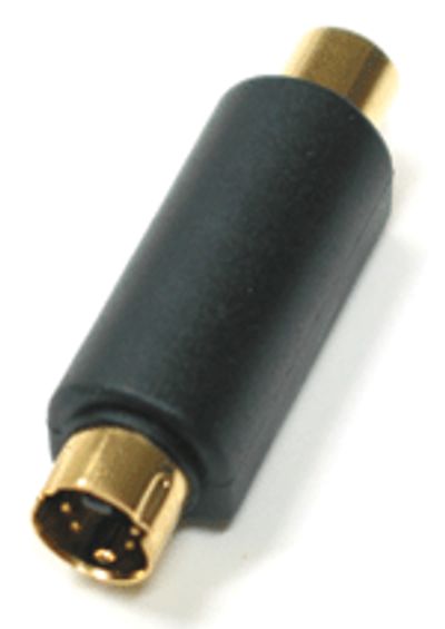 Förgylld adapter, S-video/kompositvideo *