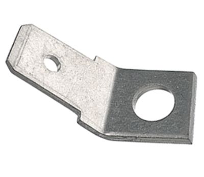 Plattanslutning med skruvmontering hane 6,3 mm 45°