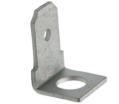 Plattanslutning med skruvmontering hane 6,3 mm 90°