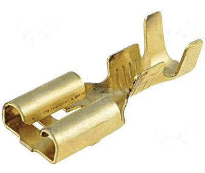 Plattkontakt ohämmad hona 6,3x0,8mm 1,0-2,5mm²