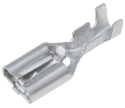 Plattanslutning med lås, isolerad hona 6,3x0,8mm 0,75-1,5mm²