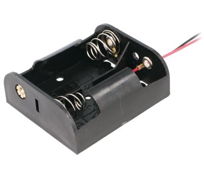 Batterihållare med kablar 2xC/R14