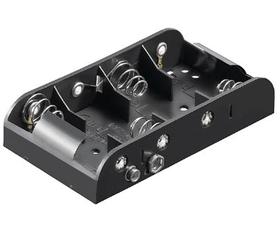 Batterihållare med tryckknappskontakt 4xC/R14