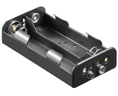 Batterihållare med tryckknappskontakt 4xC/R14