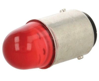 LED-lampa Ba15d 24Vac/dc röd