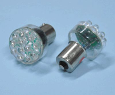 LED-lampa Ba15s 12Vdc blå