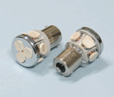 LED-lampa Ba15s 12Vdc orange