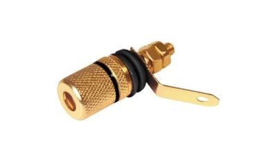 Förgylld högtalarterminal svart