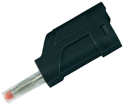 Bananplugg 4 mm skruvanslutning svart