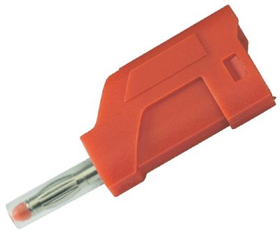 Bananplugg 4 mm skruvanslutning röd