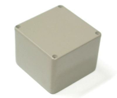 Plastlåda 55x55x42mm grå *