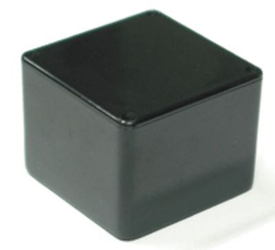 Plastlåda 55x55x42mm svart * Plastlåda 55x55x42mm svart *