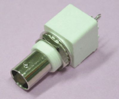 BNC-chassikontakt, mutterfäste, för kretskort, 50 ohm