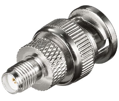 Adapterkontakt BNC-hane/SMA-hona