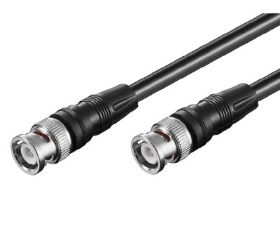 BNC-anslutningskabel 75 ohm svart 2m