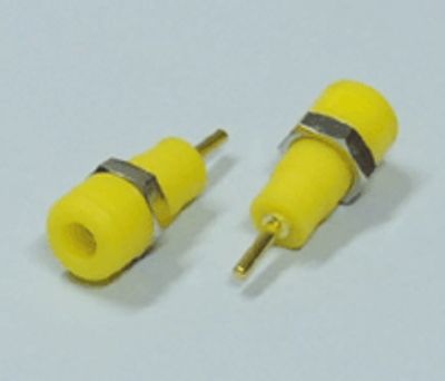 Säkerhetsbananhylsa 2 mm gul