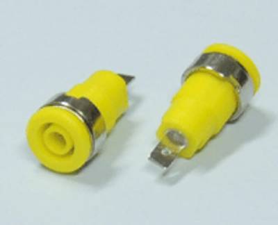 Säkerhetsbanaanhylsa 4 mm gul