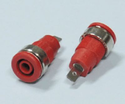 Säkerhetsbanaanhylsa 4 mm röd