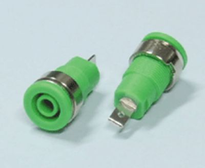 Säkerhetsbananhylsa 4mm grön