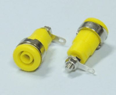 Säkerhetsbanaanhylsa 4 mm gul