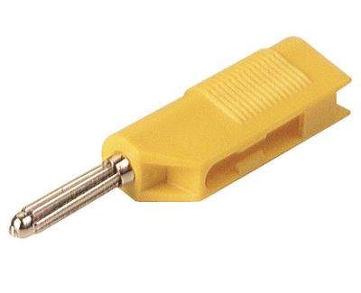 Bananplugg 4mm skruvanslutning 30A 60Vdc gul (930729-103)