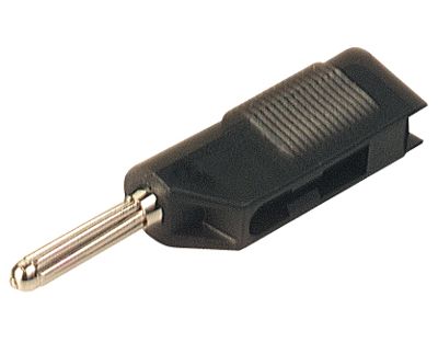 Bananplugg 4mm skruvanslutning 30A 60Vdc svart (930729-100)