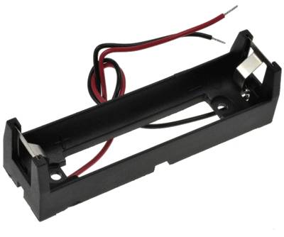 Batterihållare med kablar 1x18650