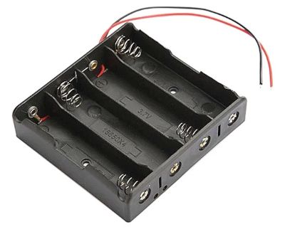 Batterihållare med kablar 4x18650