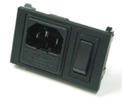 Anslutningspanel med säkringshållare, 1-polig strömbrytare