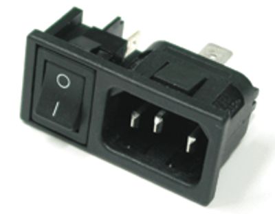 Anslutningspanel, 1-polig strömbrytare