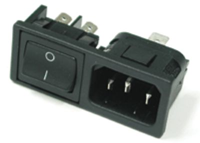 Anslutningspanel, 2-polig strömbrytare