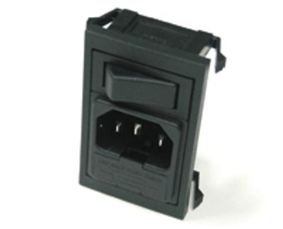 Anslutningspanel med säkringshållare, 1-polig strömbrytare