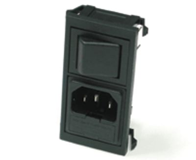 Anslutningspanel med säkringshållare, 2-polig strömbrytare