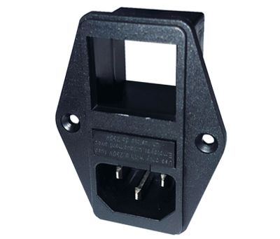 Anslutningspanel med säkringshållare/strömbrytargluggar