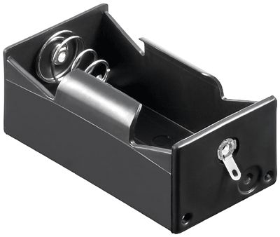 Batterihållare med lödöron 1xD/R20