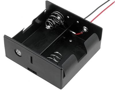 Batterihållare med kablar 2xD/R20