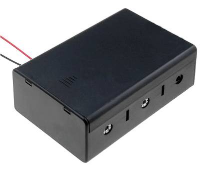 Batterifack med kablar 3xD/R20