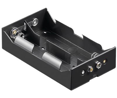 Batterihållare med tryckknappskontakt 4xD/R20