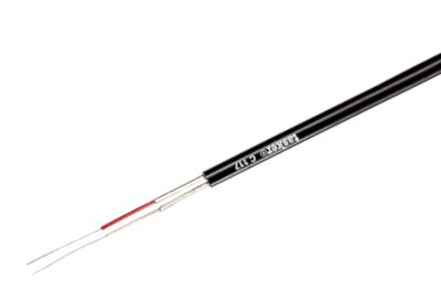 Mikrofonkabel 2x0,08mm² svart