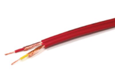 Mikrofonkabel 2x0,14mm² röd