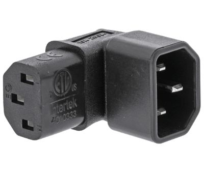 Panelanslutningsadapter C13/C14 vinkel 270°