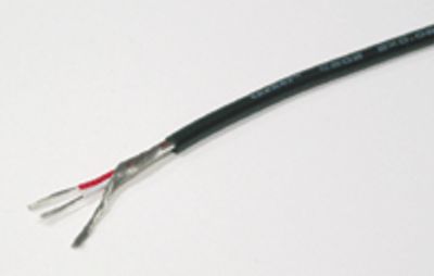 Mikrofonkabel 2x0,08mm² svart