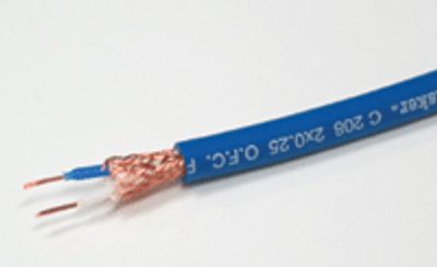 Mikrofonkabel 2x0,25mm² blå