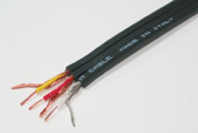 Audio-/videokabel 75 ohm + 2x0,14 mm² svart *