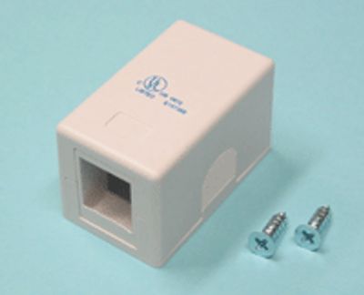 Ytmonteringsbox för Cat5e/Cat6-kontakter, 1-delad Ytmonteringsbox för Cat5e/Cat6-kontakter, 1-delad