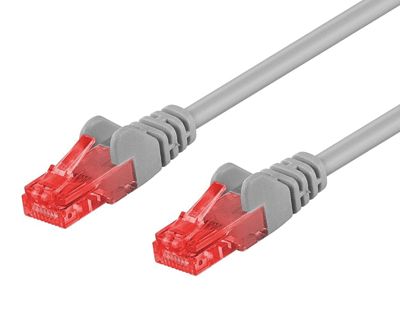 Cat6-anslutningskabel oskärmad U/UTP grå 1,5m